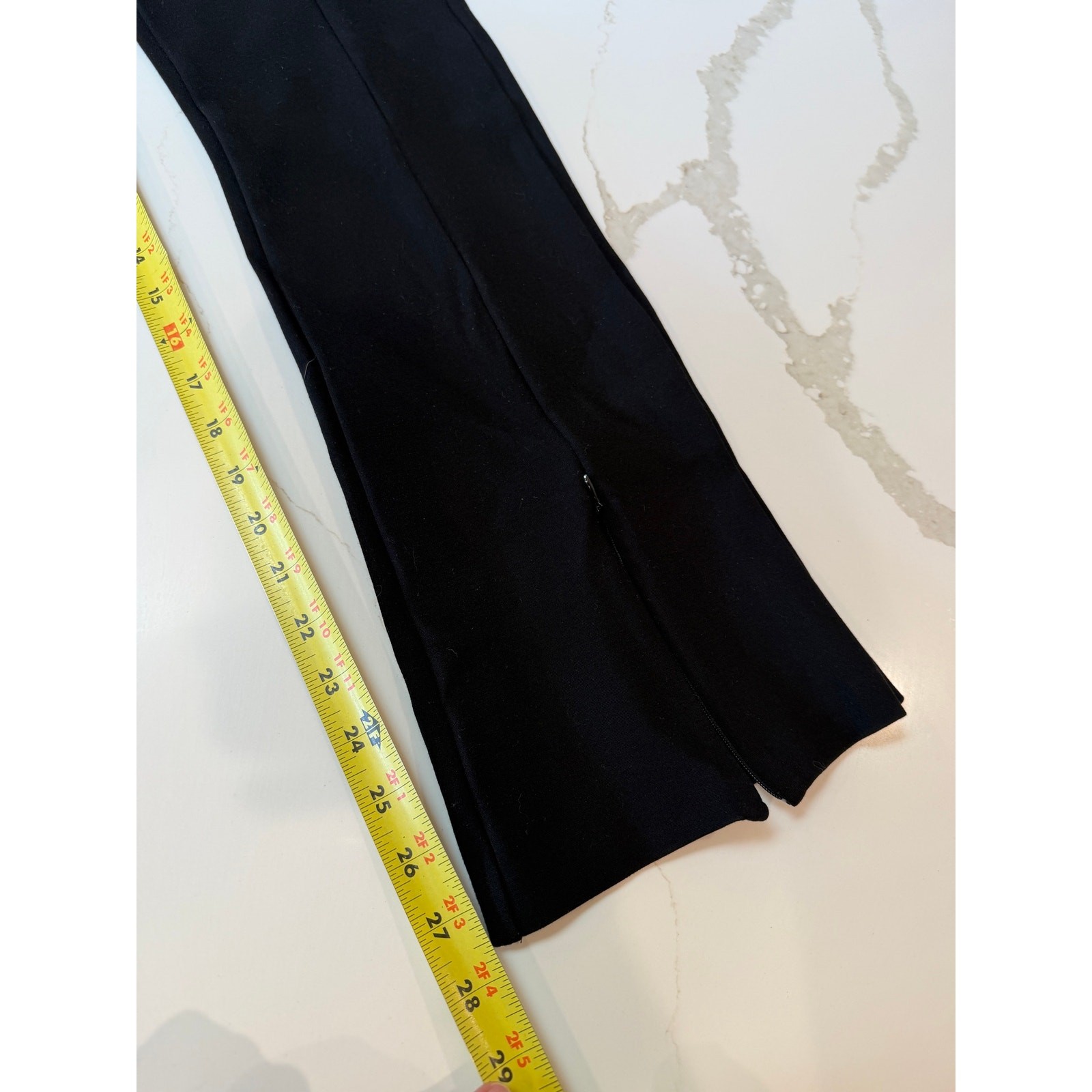 J Crew Mario Bellucci Roxanne Flare Zip Ankle Trouser Pants M Black