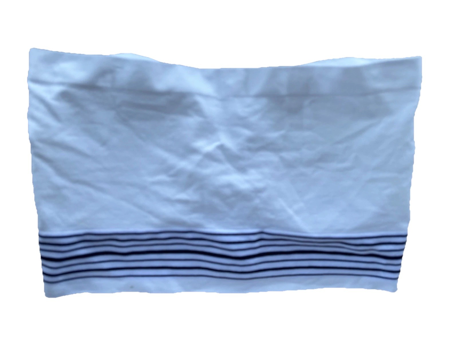 BRAND NEW NAUTICA WHITE & NAVY BLUE STRIPED NON WIRED BANDEAU BRA – SIZE 2X (20)
