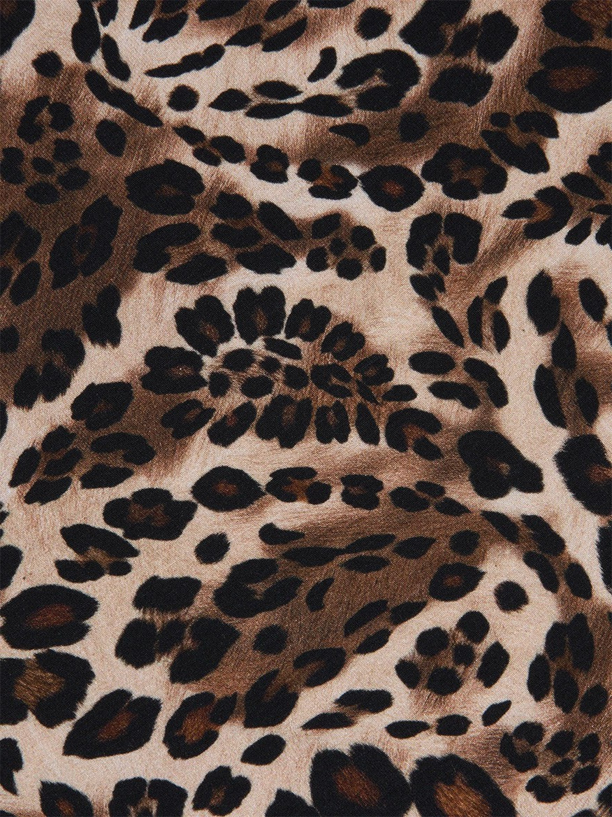 L’AGENCE Ressi Cinnamon Swirl Paisley Leopard Crewneck Fitted Tee ⭐ L $115