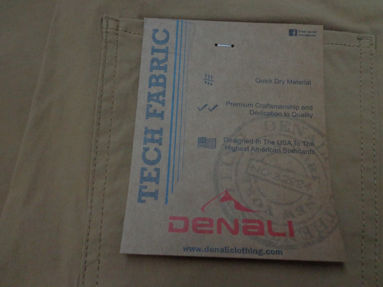 DENALI Moccasin Brown Tech Fabric Stretch Pants NWT 32/32 MSRP $54