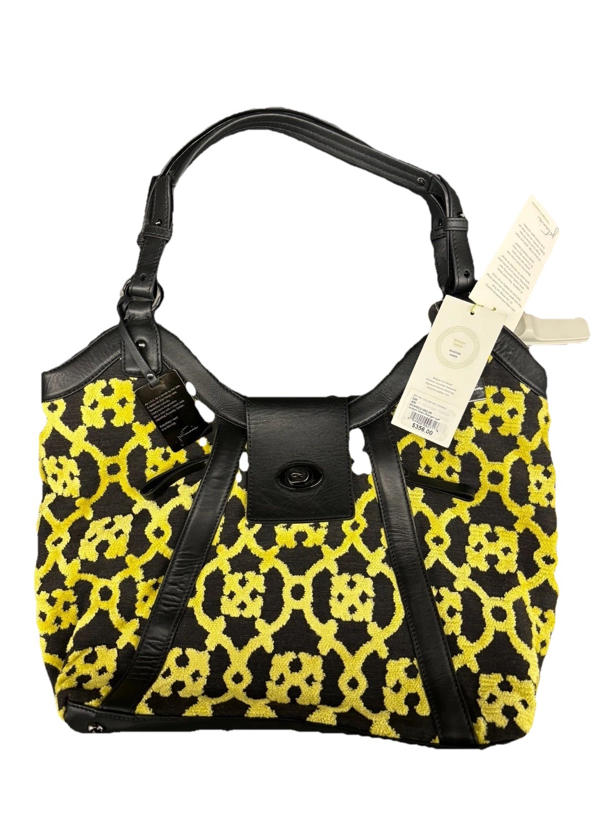 NWT Petunia Pickle Bottom Hudson Hobo Bag Black Yellow Midnight Saffron Retired