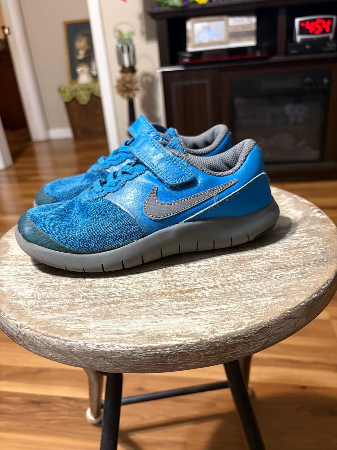KIDS SIZE 13.5 Nike Flex Contact Toddler Blue Athletic Sneakers