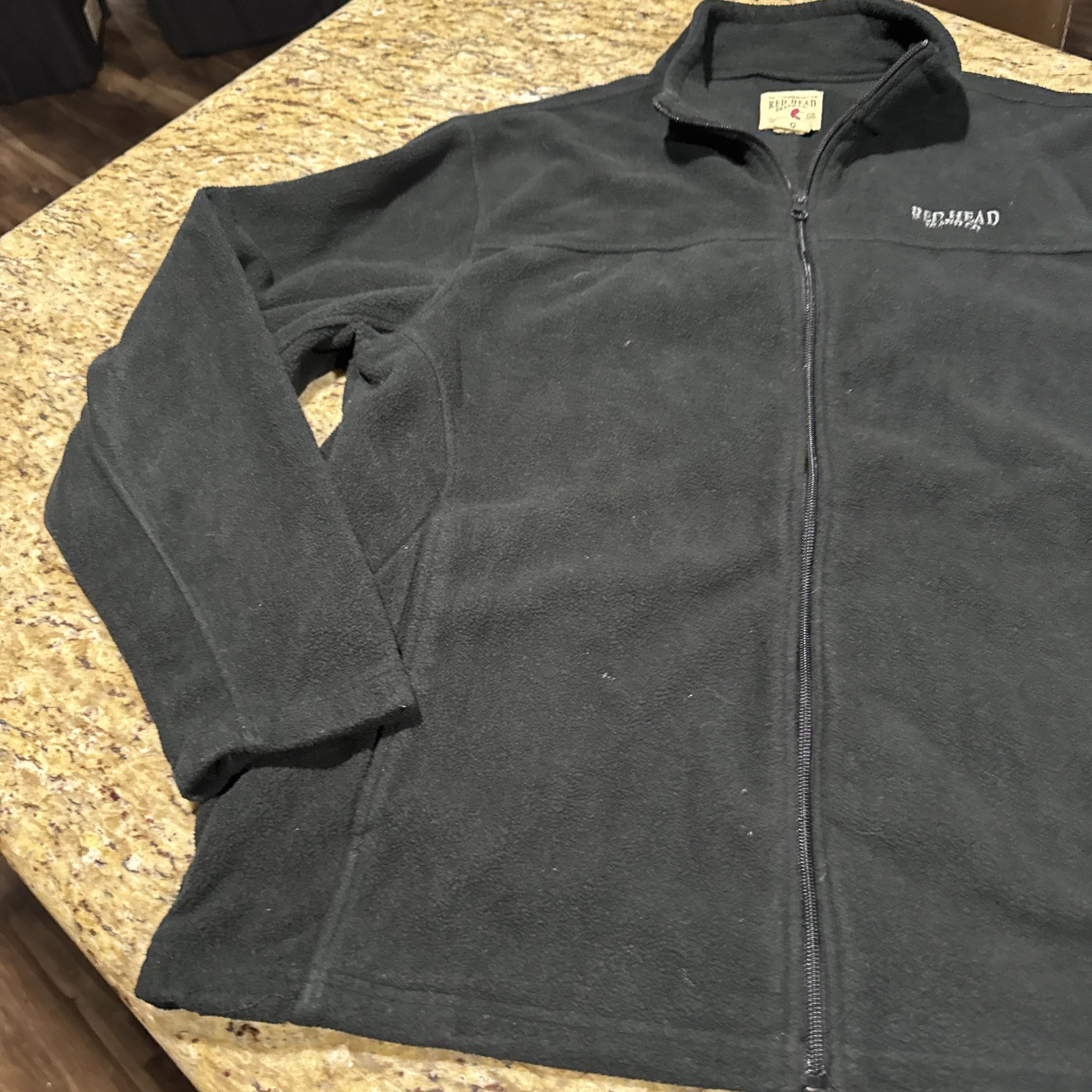 Redhead Jacket Mens Large Fleece Zip Up Black Great Condition. See Pictures.
