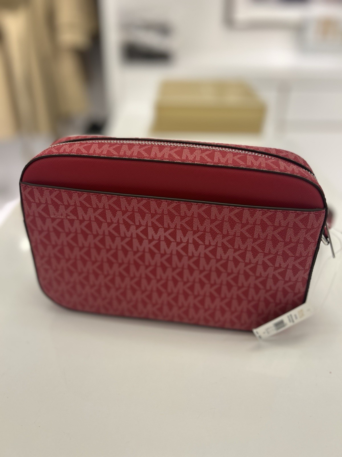 Michael Kors Large Handbag Purse Handbag Messenger Crossbody Bag Dark Raspberry