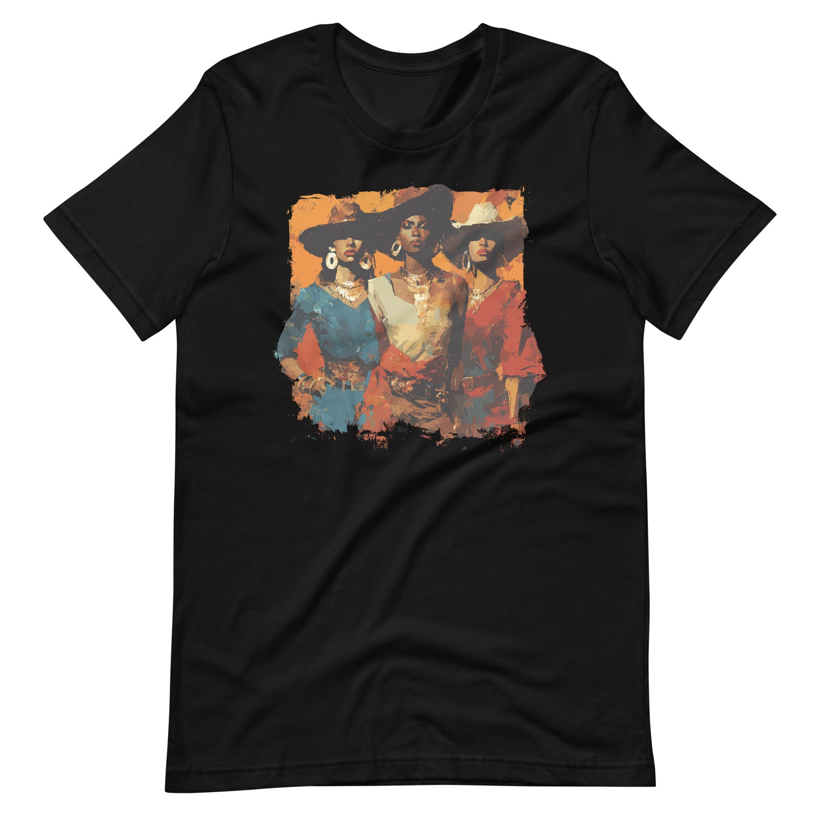 Black Cowgirl Shirt Western Women Cowboy Rodeo African American Country T-Shirt