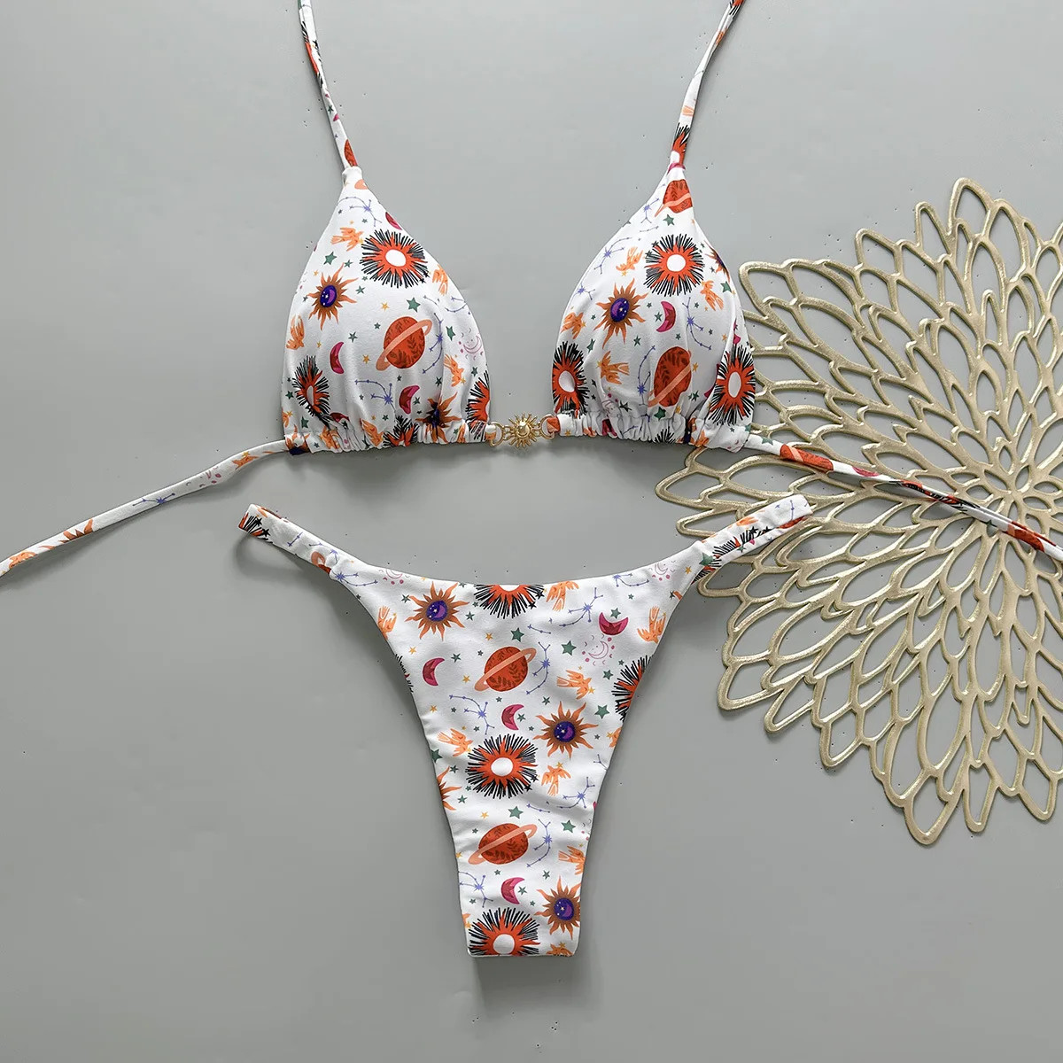Womens Sexy Leopard String Bikini Push Up Brazilian Swimwear Thong Bathing Suits