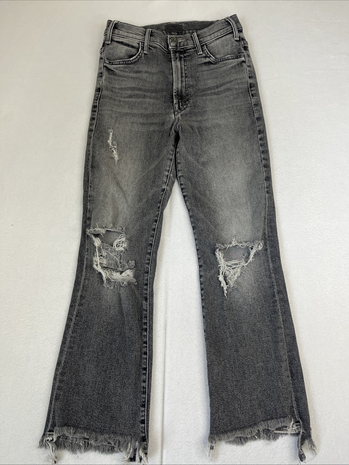 Mother Denim The Hustler Crop Step Chew Jeans In Scene Of The Crime Sx 27 (24×24