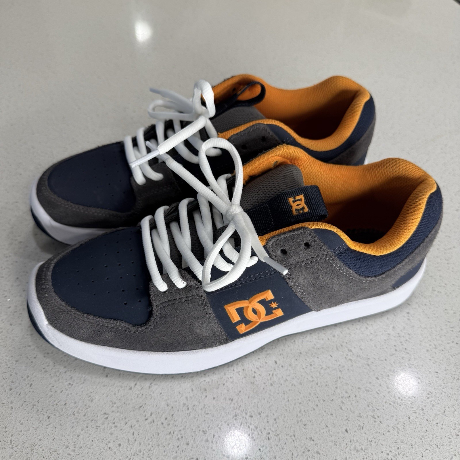 Men’s DC Lynx Zero Shoes Navy Orange Skateboarding Sneakers Size 9.5