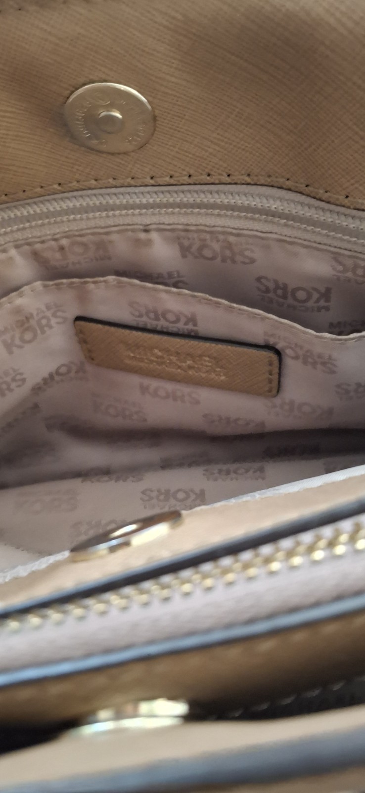 Michael Kors Sm Savannah Satchel Dark Khaki