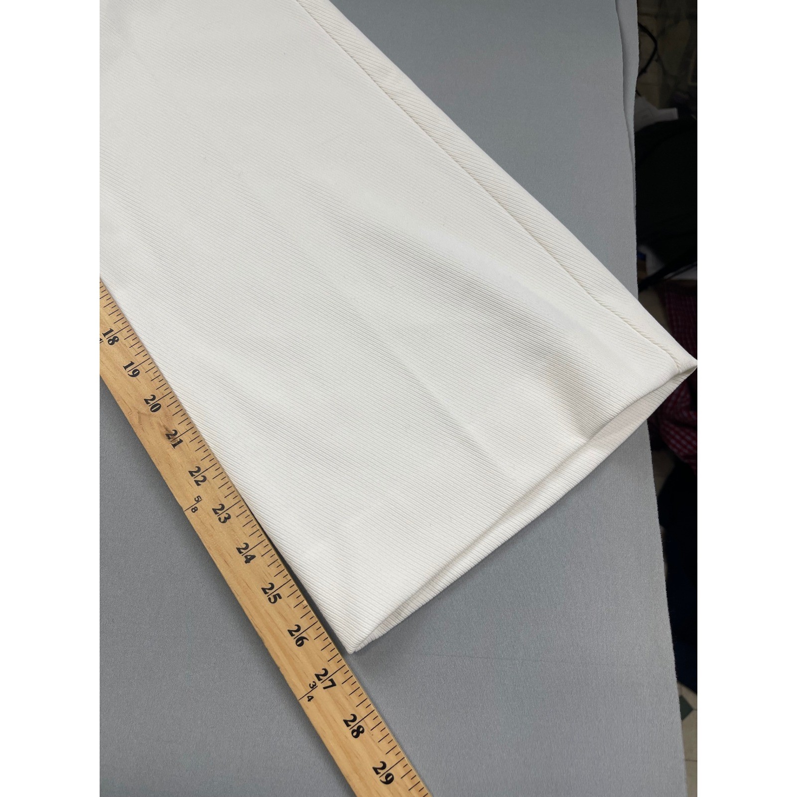 Ann Taylor Factory White Sailor Pants Wide Leg Side Zip Textured Size 14 NEW