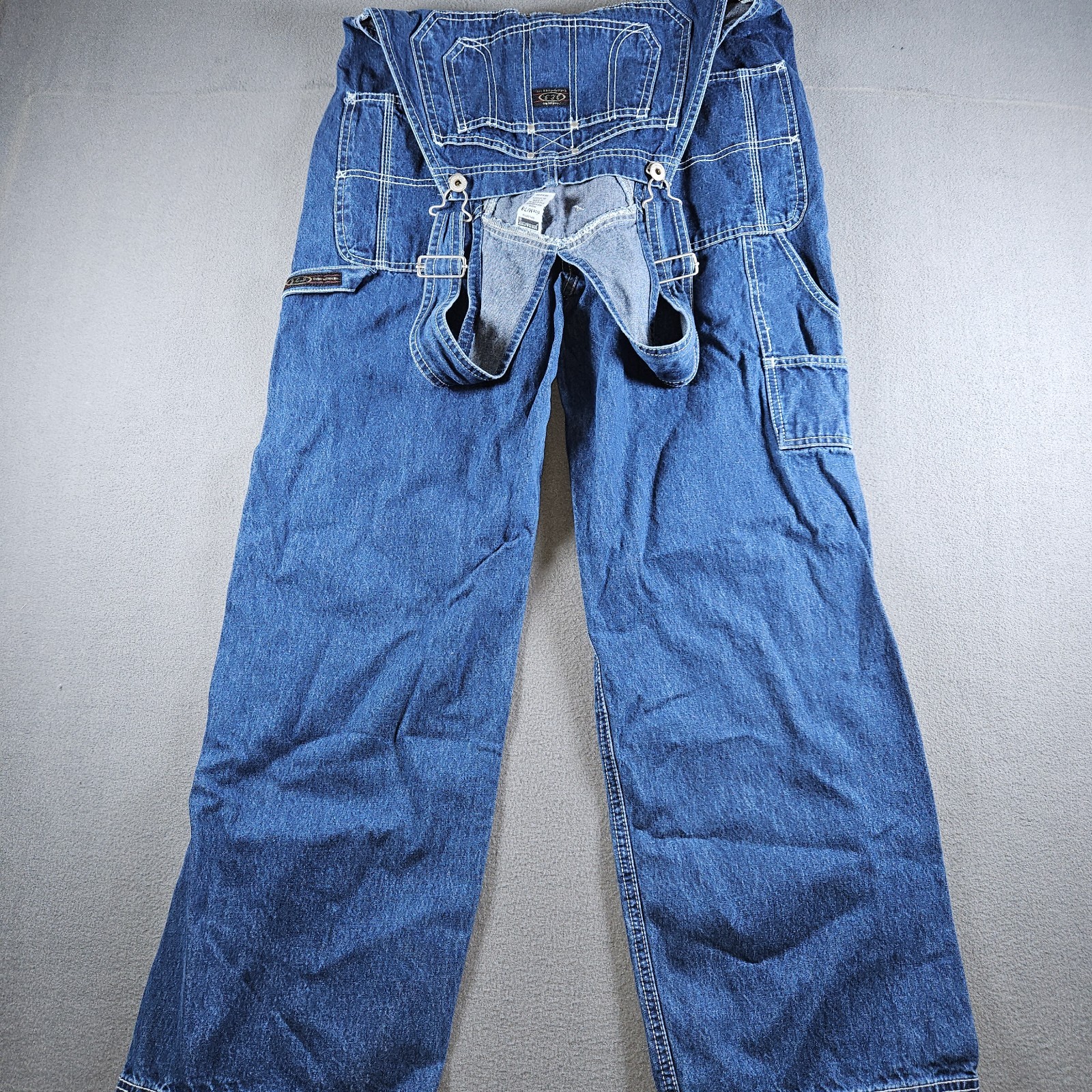Vtg Jordache Denim Overalls Women M Carpenter Hammer Loop Baggy Y2K 90s Wide Leg