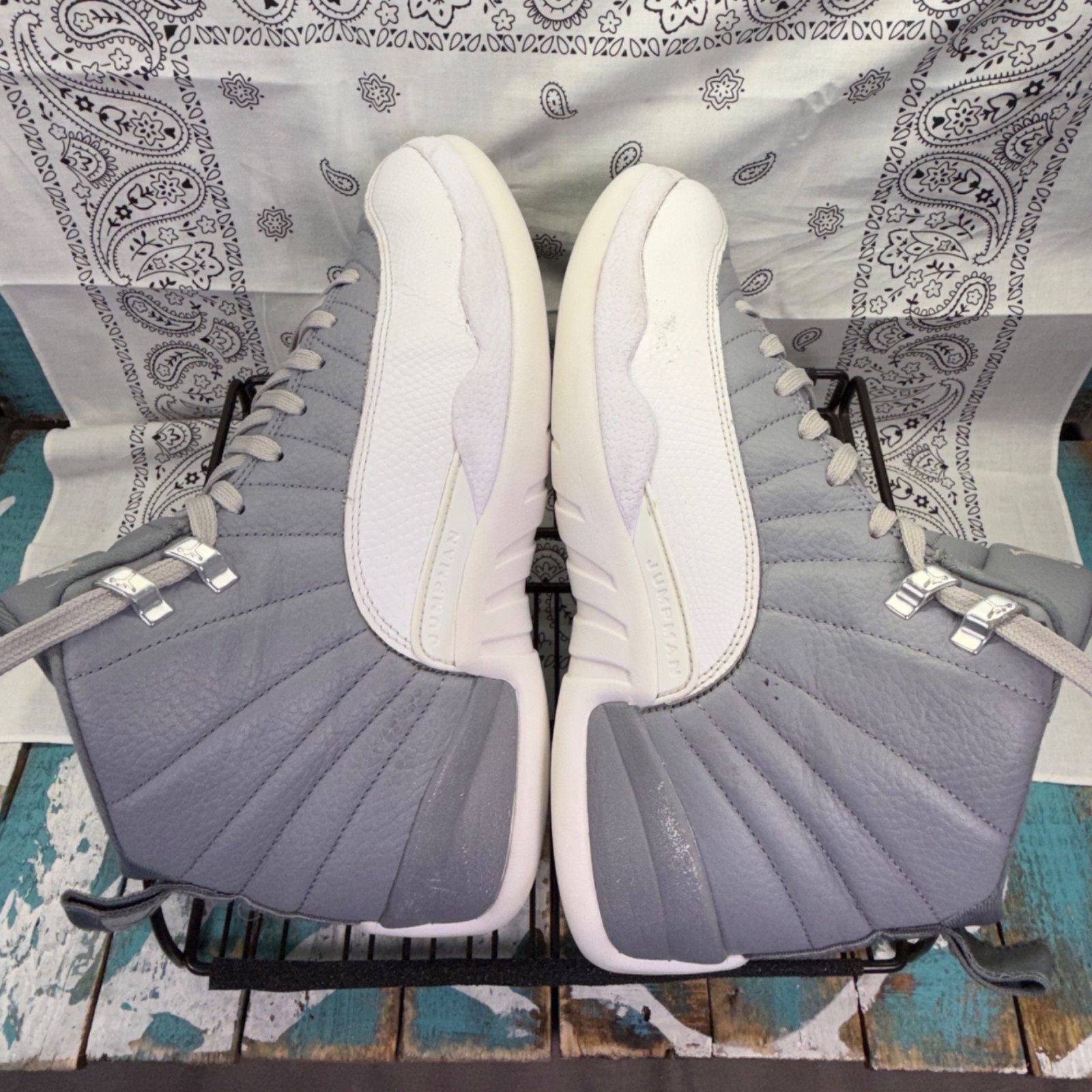 Jordan Air Jordan 12 Retro Stealth Men’s 10 Sneakers Gray/White CT8013-015