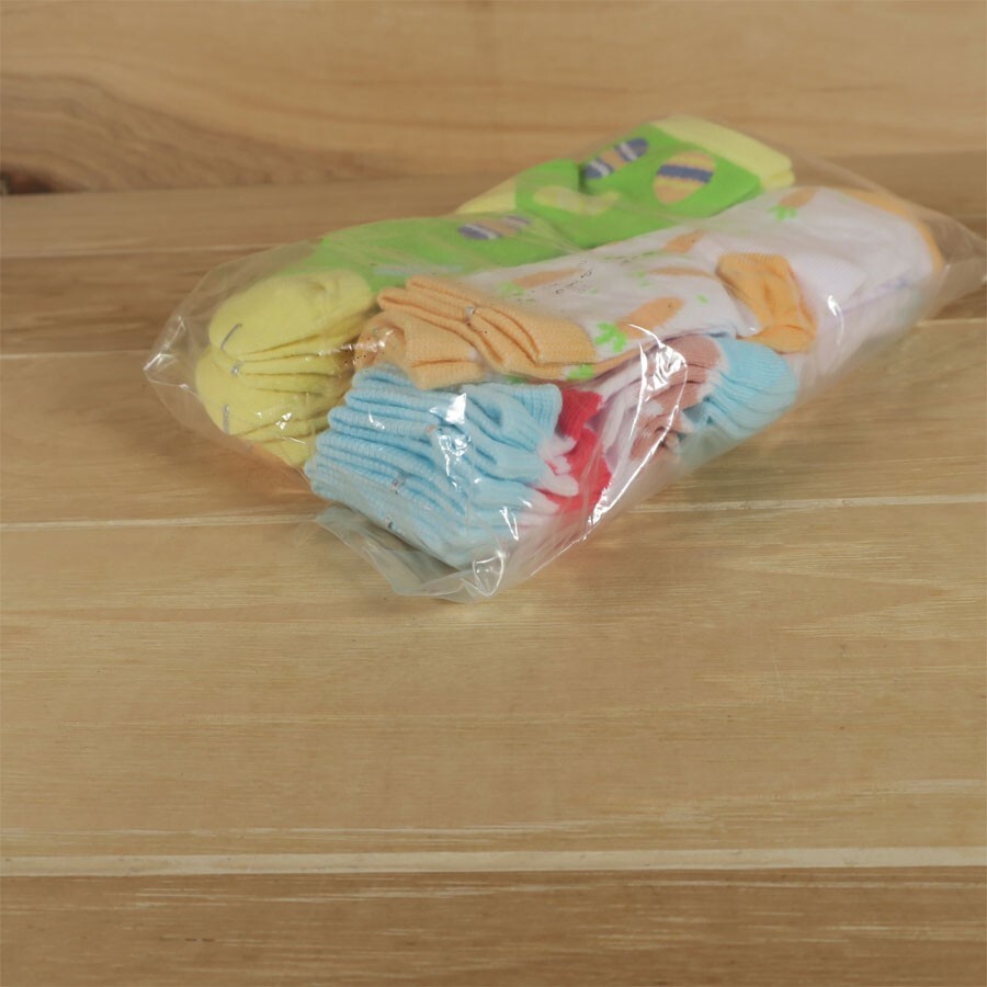 12 Count Assorted Kids Socks size 7-8.5 in Factory Sealed Bags