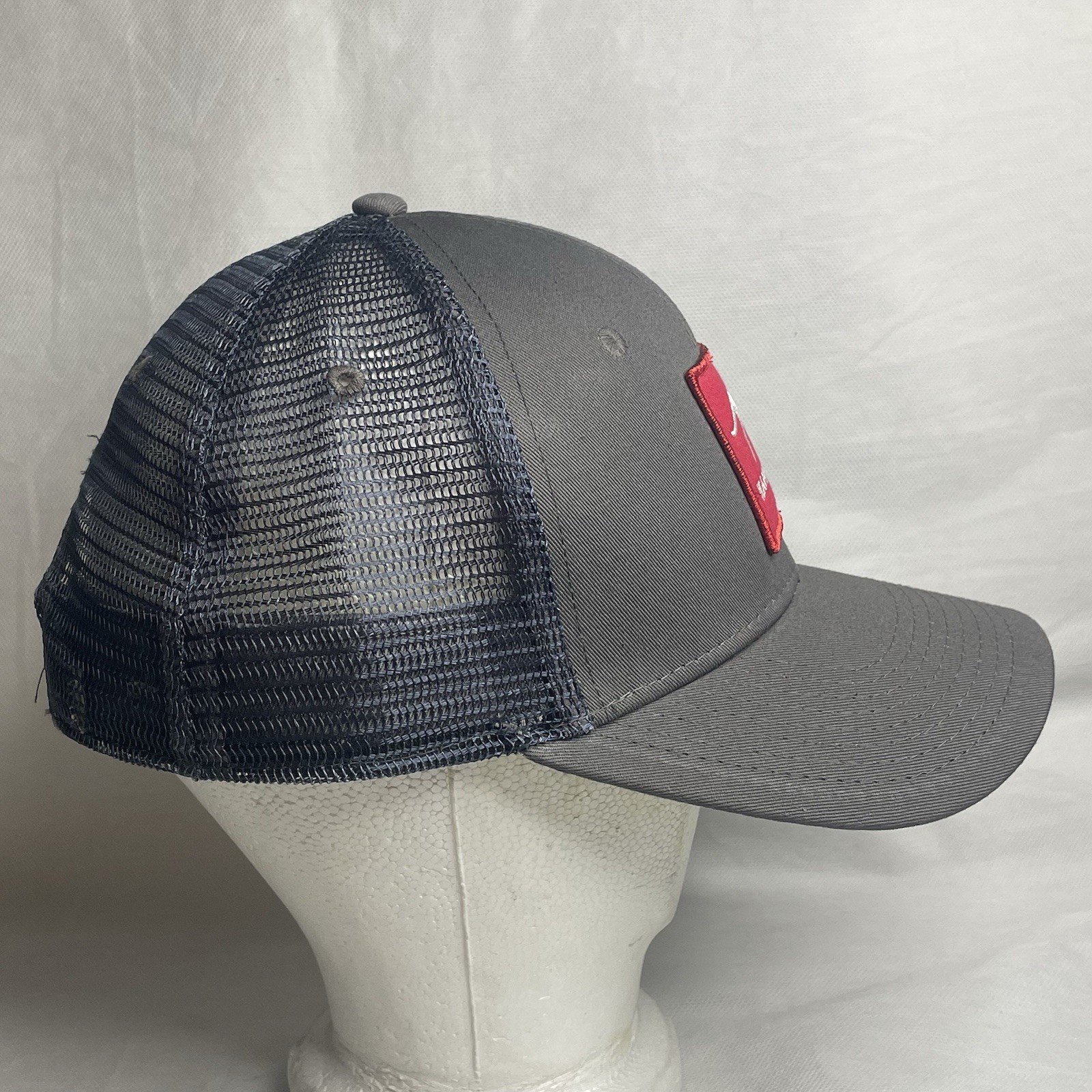 Kammok Trucker Hat Red Kangaroo Logo Gray Unisex Mesh Adjustable Snapback Cap