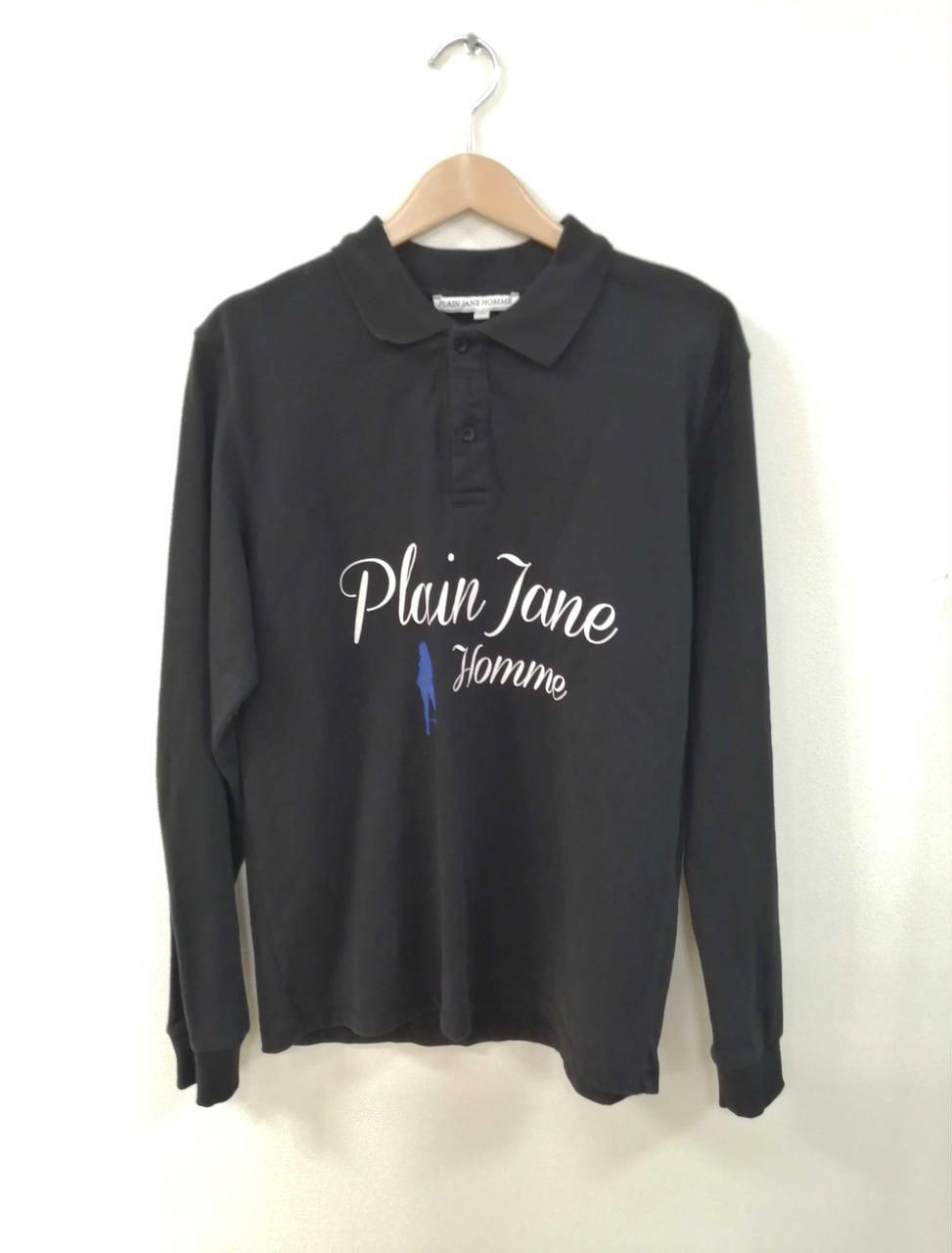 PLAIN JANE HOMME Polo Shirt Black Used