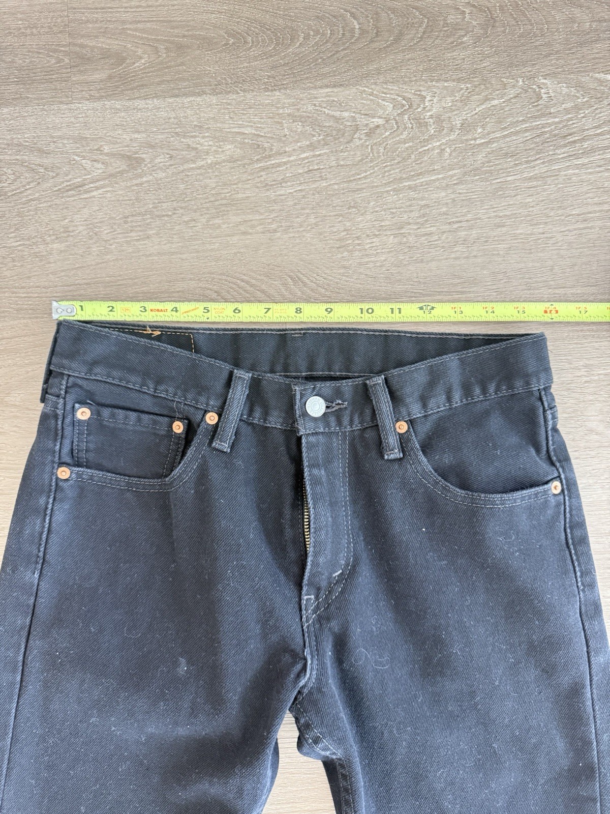 Levi’s 527 Slim Bootcut Jeans Men Size 31×34 Black Denim Pants Low Rise