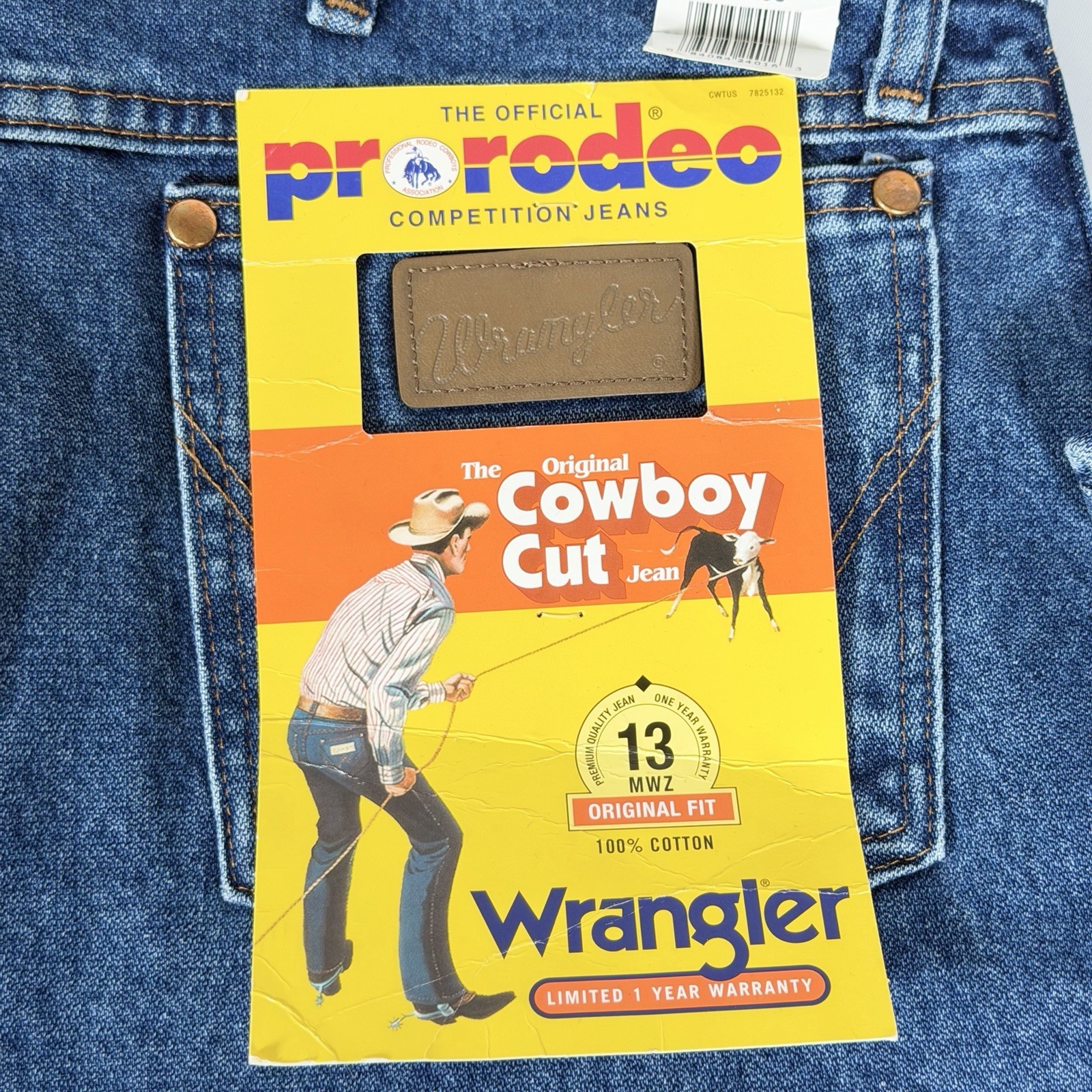 Wrangler Jeans Mens Cowboy Cut 13MWZ Pro Rodeo Rigid Indigo Denim Original Fit