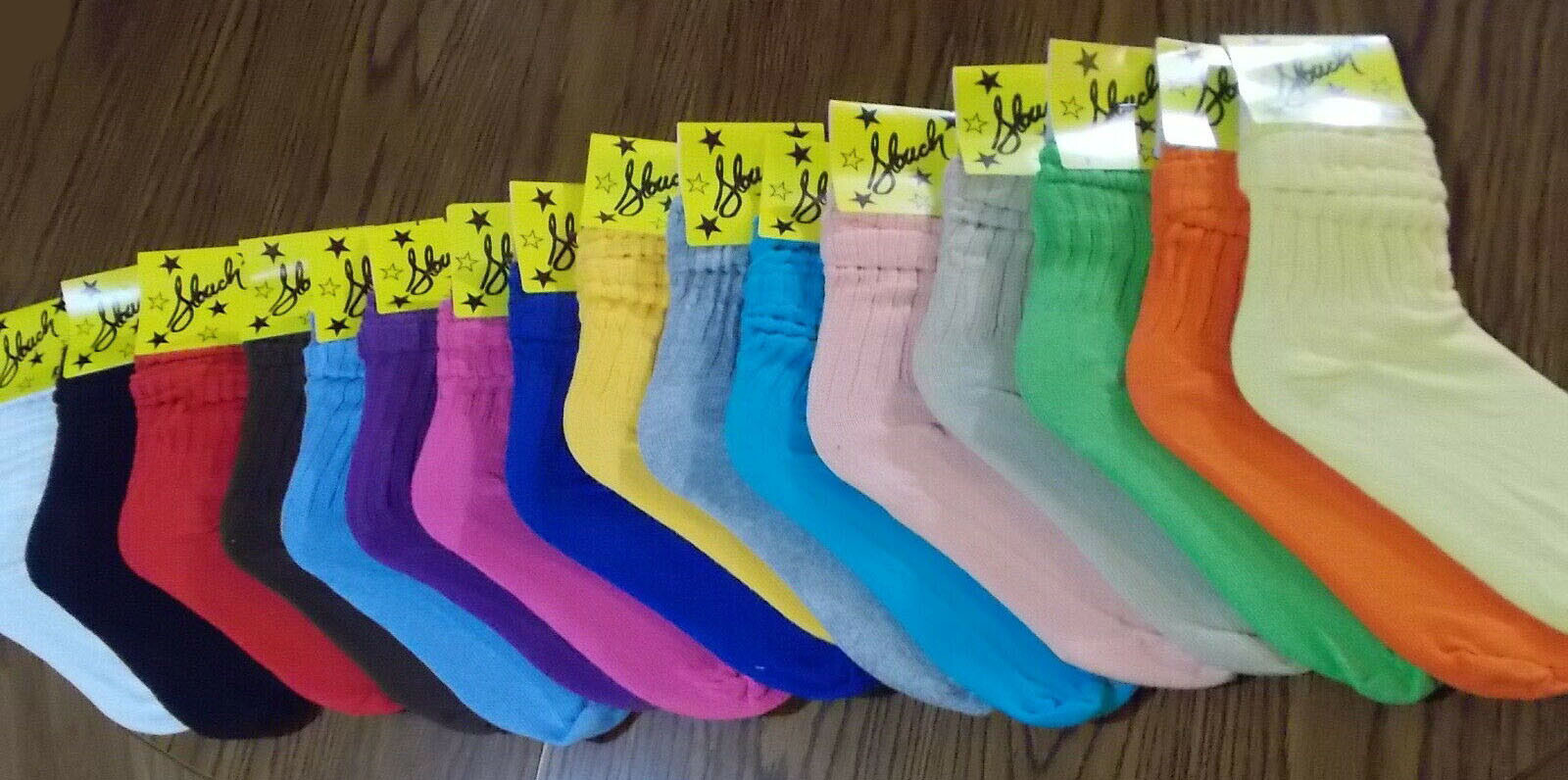 KARAUSA SLOUCH SOCKS 3Pairs x $1.35 MADE IN USA KNEE HIGH 25 COLORS