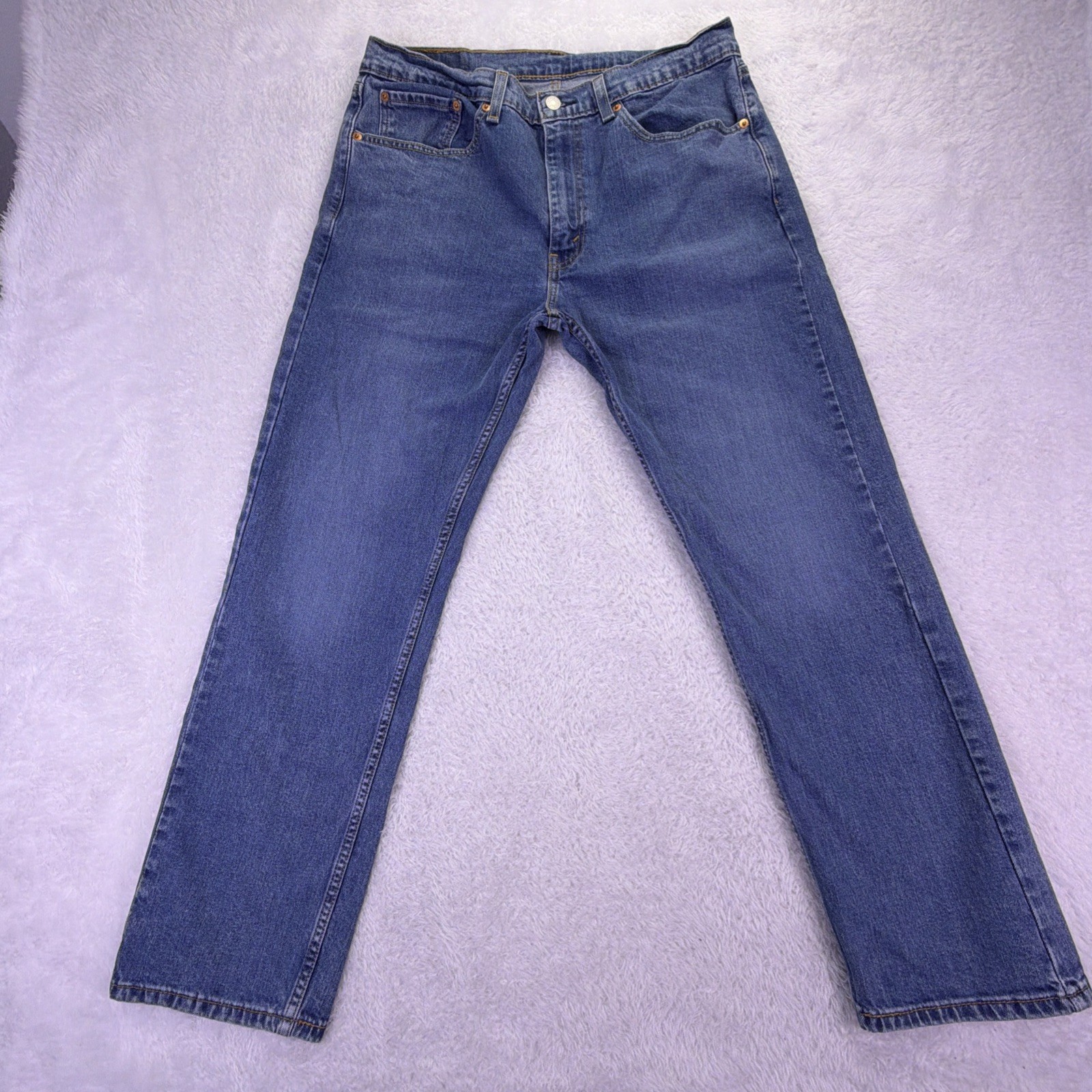 Levi’s 505 Regular Fit Straight Leg Jeans Men’s 34×29 (tag: 36×3) Med Wash Denim