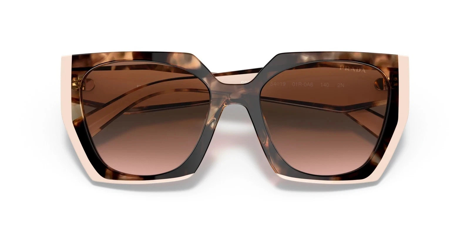 PRADA PR 15WS 01R0A6 Women’s Sunglasses Tortoise Caramel Powder Brown Gradient