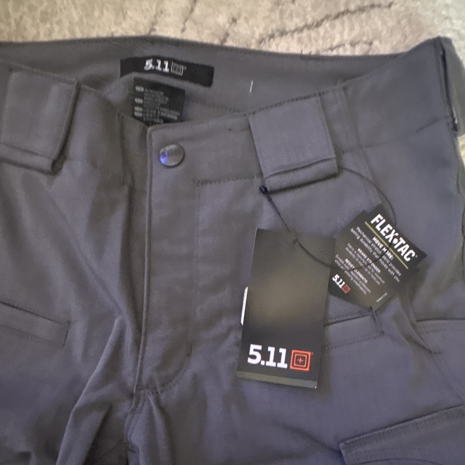 5.11 Tactical Women’s Gray Cargo Pants w/ Pockets Button Zip Logo Size 6 Regular