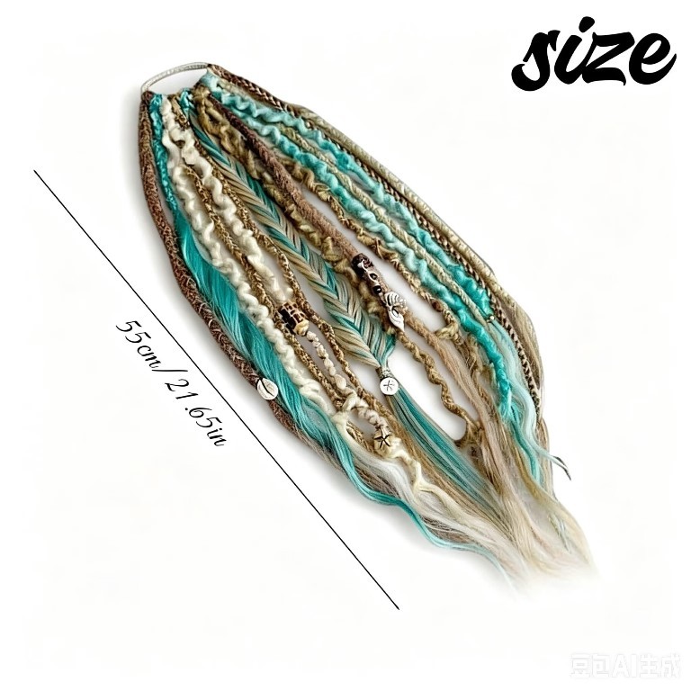 Fashion Boxing dreadlocks Braid Synthetic Hair Bohemian Extension Clip in 20″