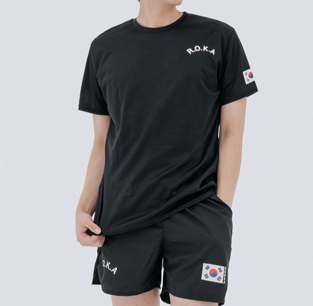 KOREA Army T-Shirt (R.O.K.A) | ROCATI Cool Dry Black Tee | XS–4XL