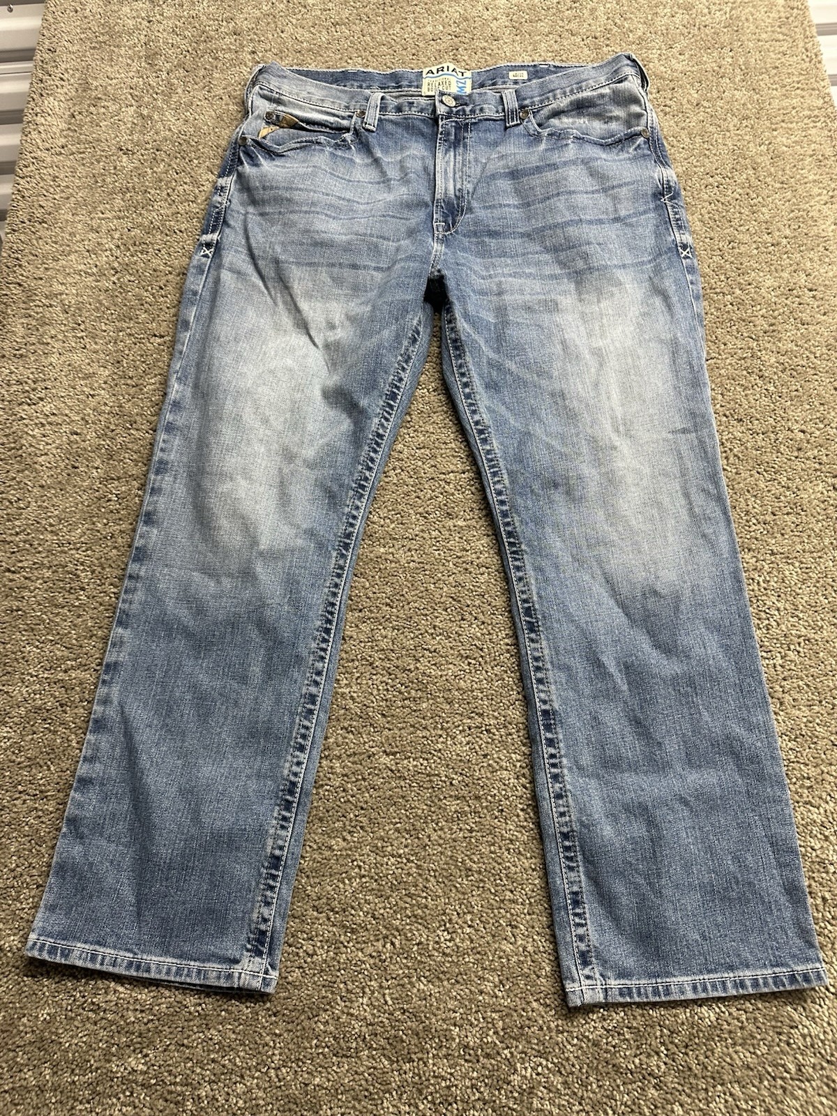 Ariat M2 Traditional Relaxed Boot Cut Jeans Mens 40×32 Blue Denim Western Cowboy