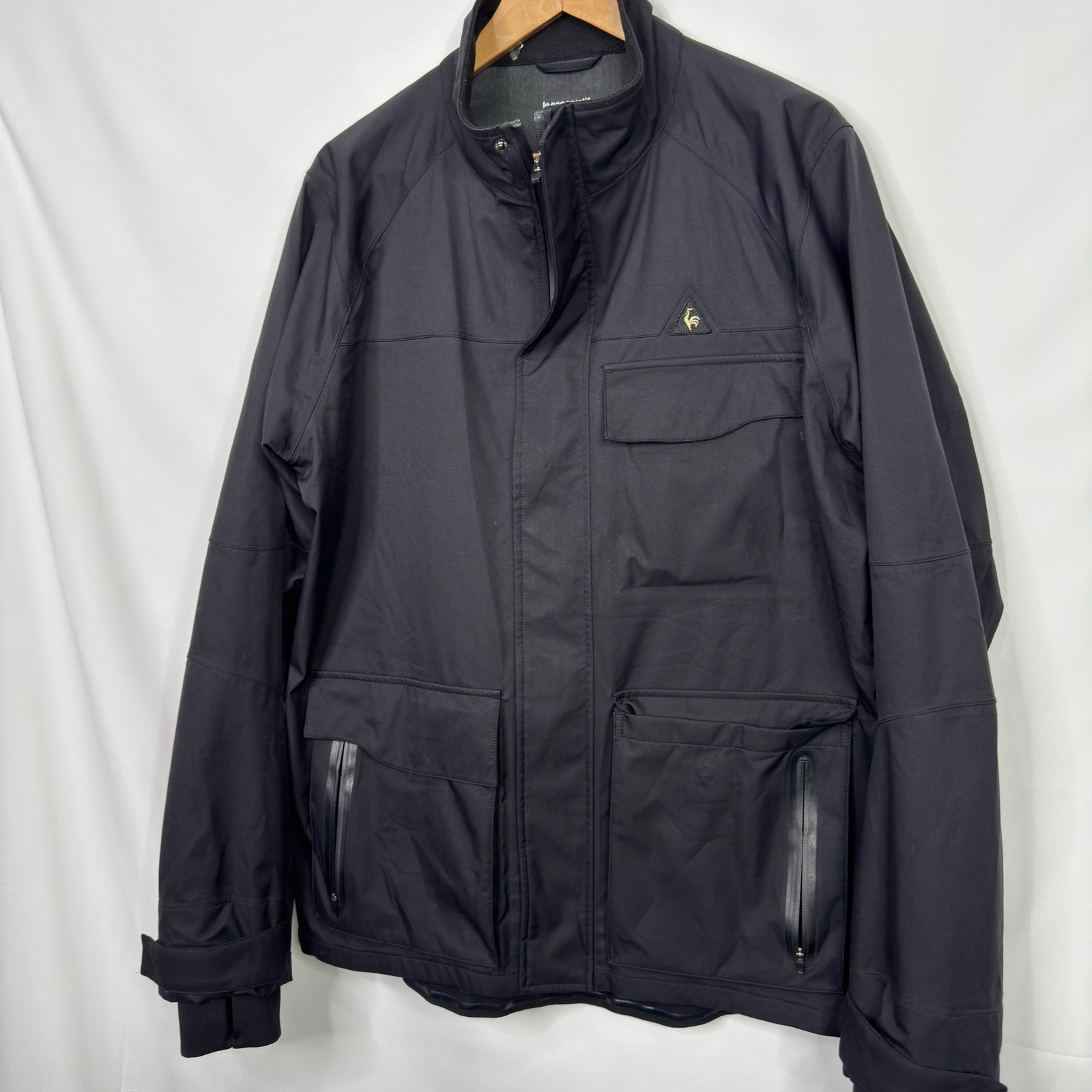 Le Coq Sportif Ermilos Black Outdoor Jacket Mens XL Sportswear Outerwear