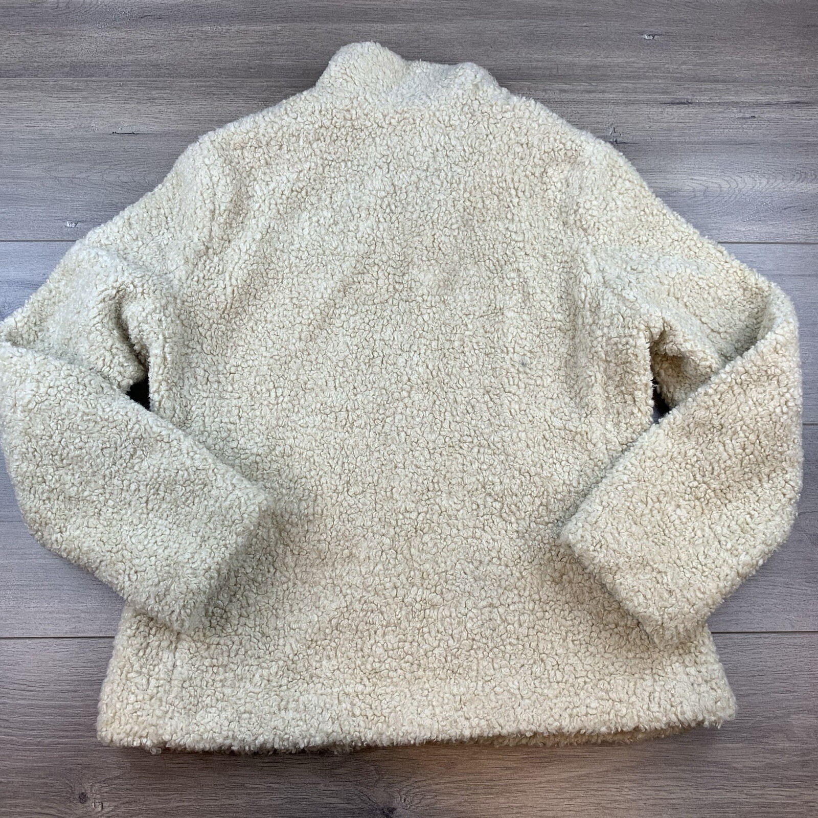 NWT Pendleton Full Zip Sherpa Jacket Women’s Small Beige Fleece Deep Pile Teddy