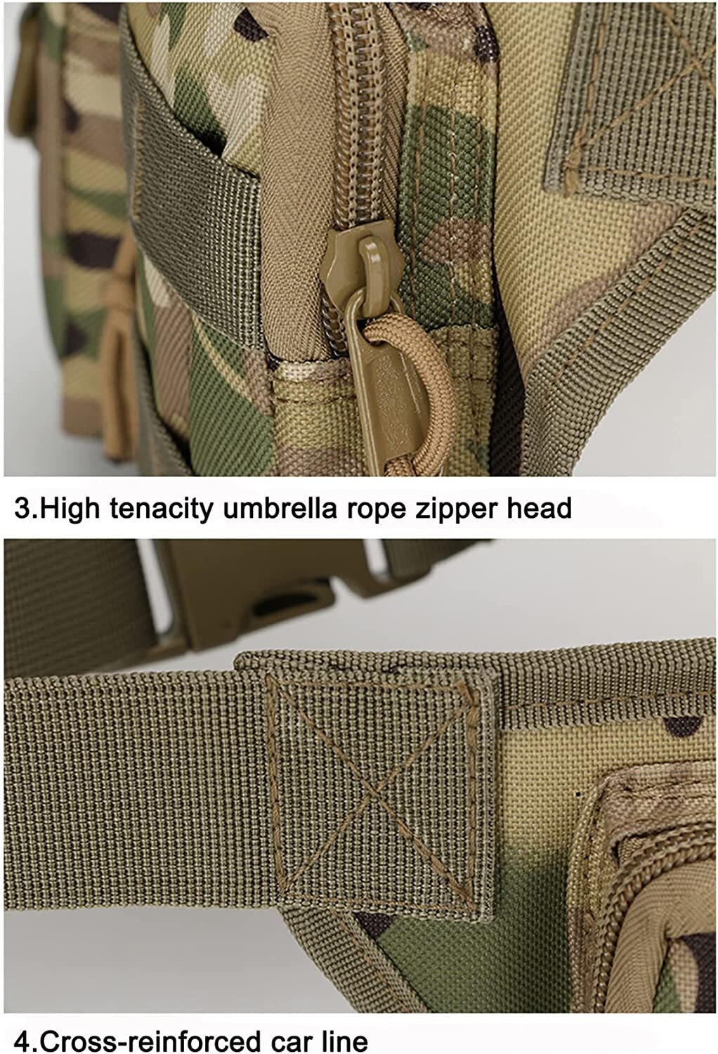 Tactical Fanny Pack Small Military Nylon Waist Bag Money Belt Bag for Daily Use