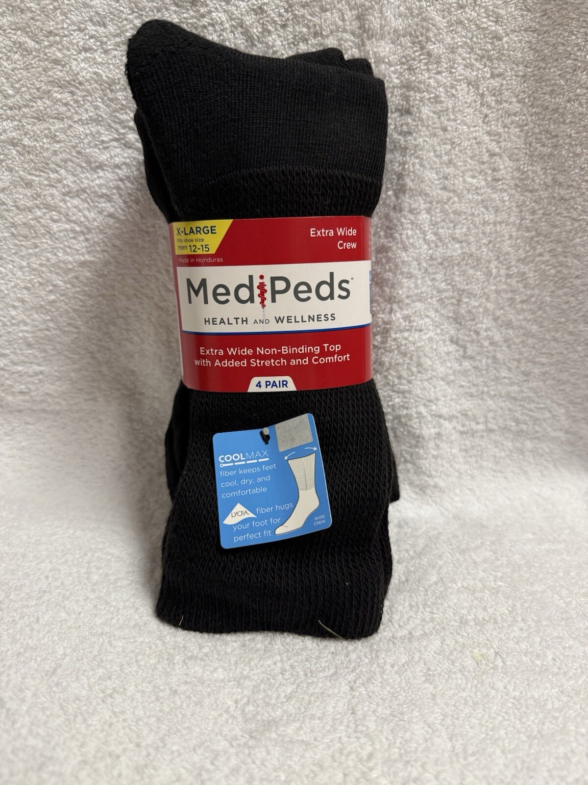 Brand New Medipeds Men’s XL Diabetic Black Socks