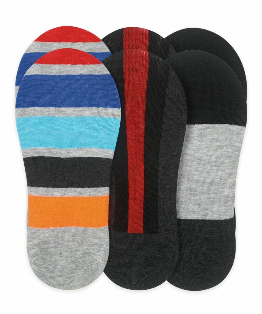Jefferies Socks Mens No Show Invisible Liner Low Cut Loafer Boat Socks 3 Pair