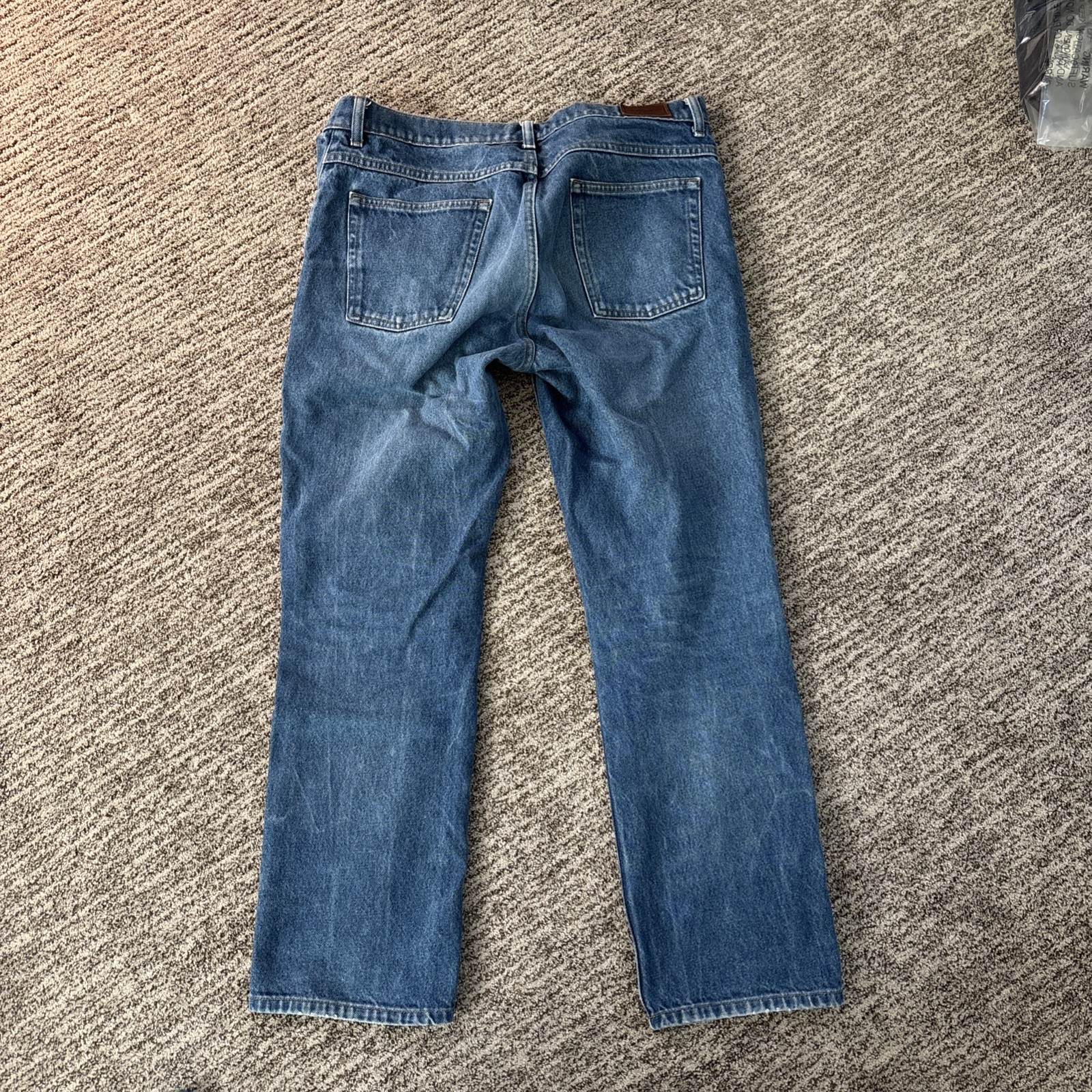 LL Bean Classic Fit Light Wash Blue Denim Jeans Mens 33×30 Straight Leg