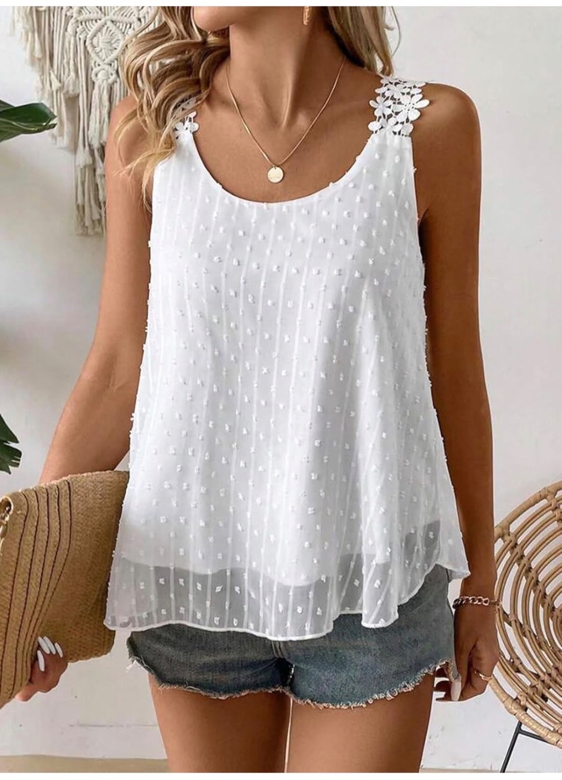 Womens Tank Tops Flowy Sleeveless Summer Boho Tank Top for Women New!