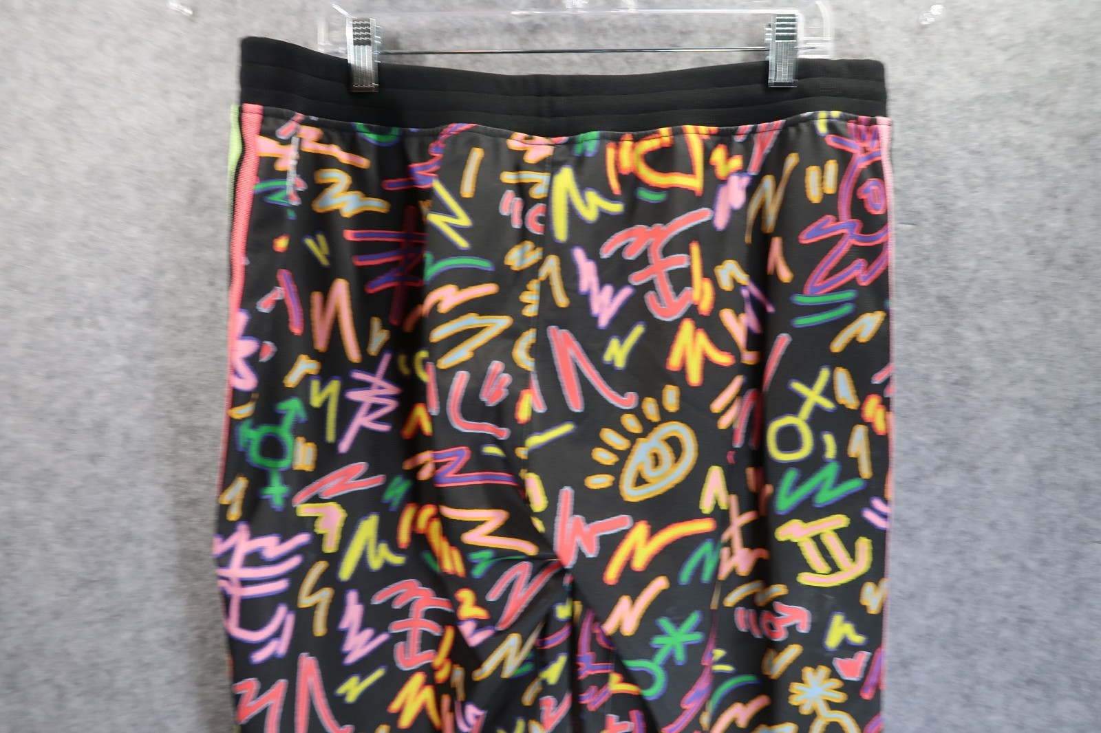 Adidas 90s Retro Graffiti Men XL (36X29) Colorful Joggers Sweatpants Hip Hop