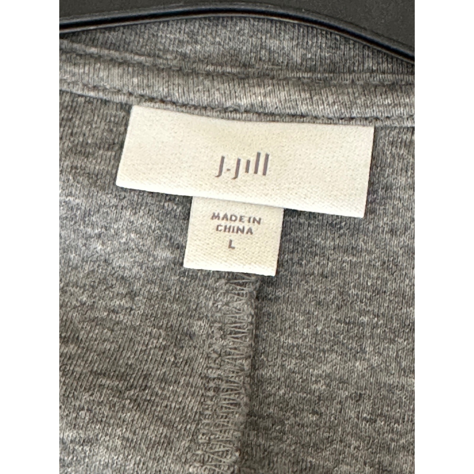 J.Jill Gray Blazer Women’s Large Cotton Spandex Casual Workwear Jacket Pocket