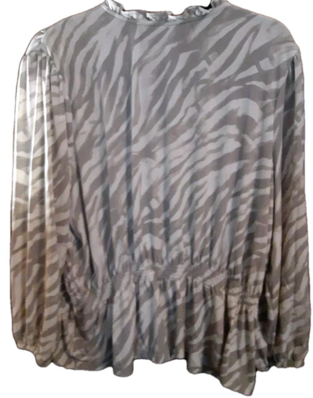 Simply Vera Vera Wang Top Womans Pus Size XXL Gray White 3/4 Sleeve