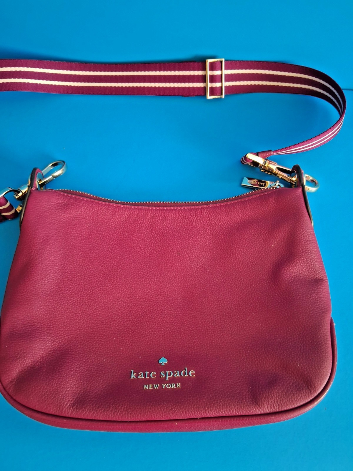 Kate Spade Rosie Crossbody Pebbled Leather – Dark Raspberry