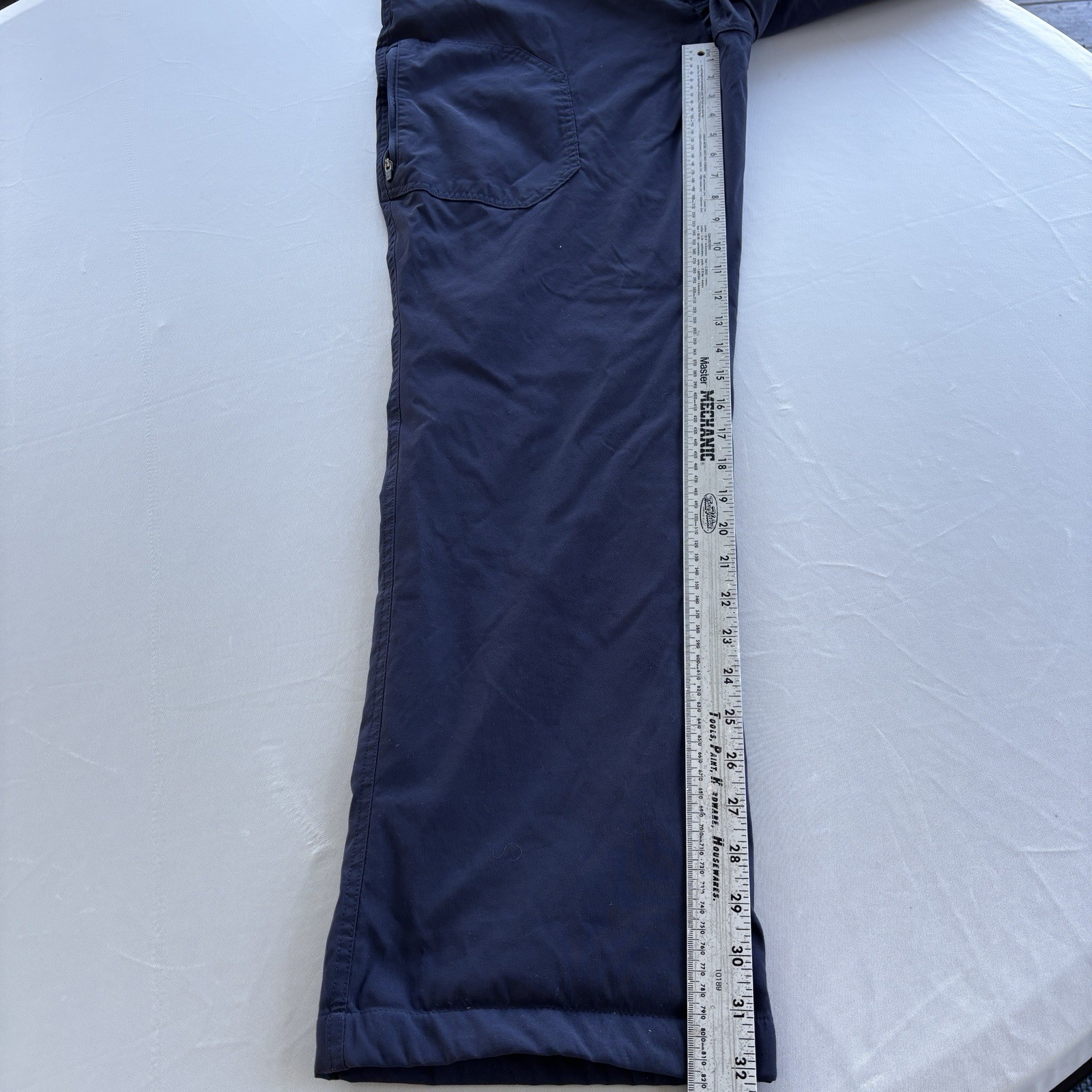 Eddie Bauer Mens Fleece Lined Tech Pants Blue Stretch W40 L32 Winter