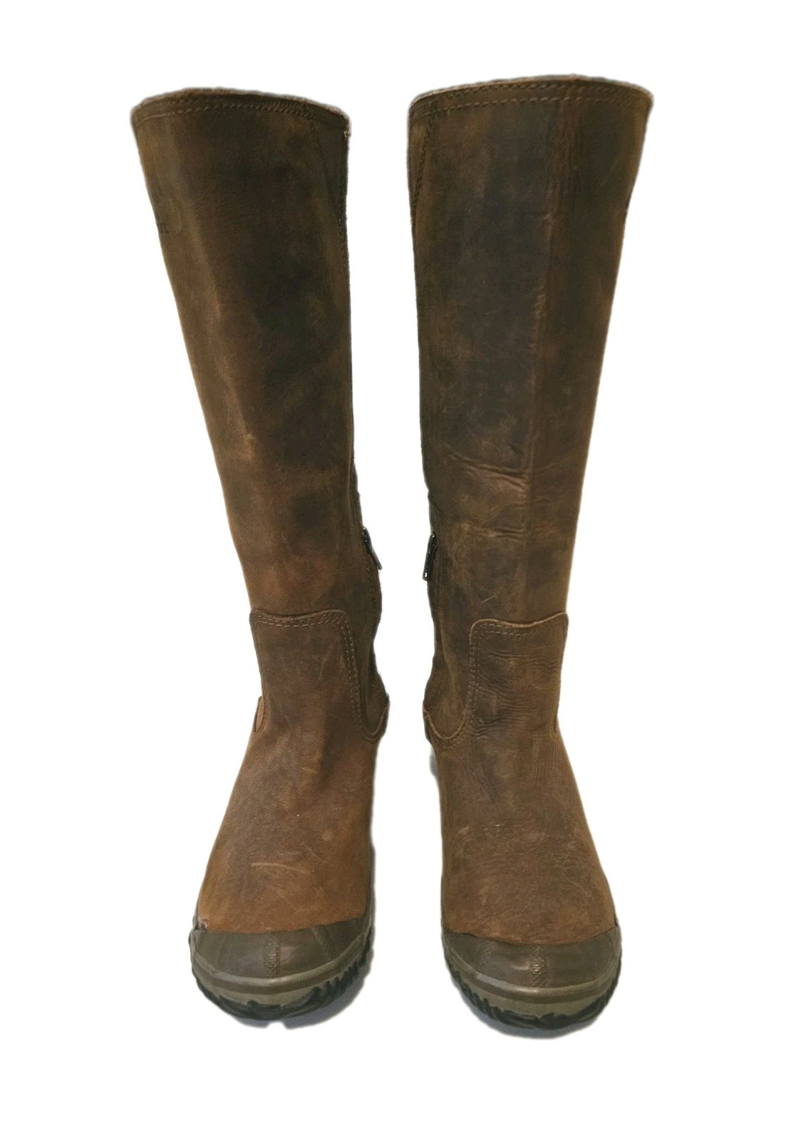 Sorel Slimboot Oiled Leather Suede Tall Riding Boots Sz 7.5 *read