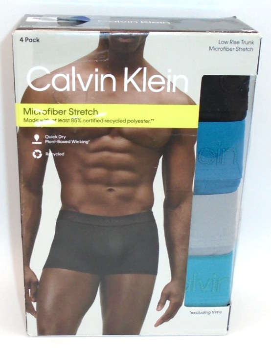 New Men’s “Calvin Klein 4 Pack Low Rise Microfiber Stretch Trunks Underwear”