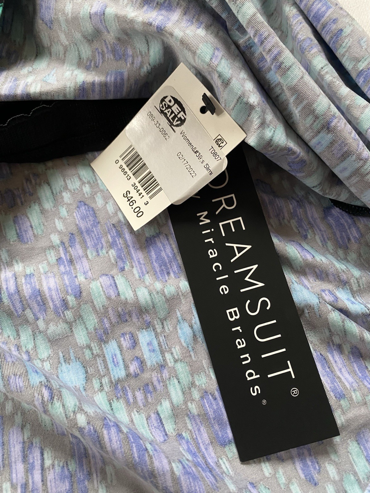 Dreamsuit by Miracle Brands Tankini Women’s Sz 10 Swim Top Blue Print New