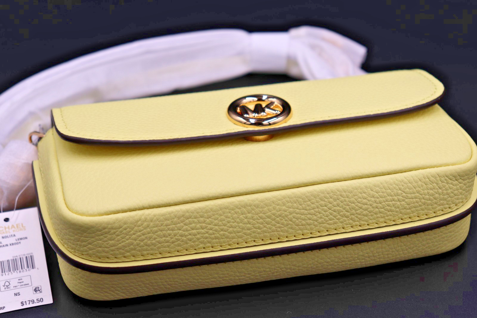 Michael Kors Nolita Small Flap Chain Crossbody Bag – Lemon Color – NWT