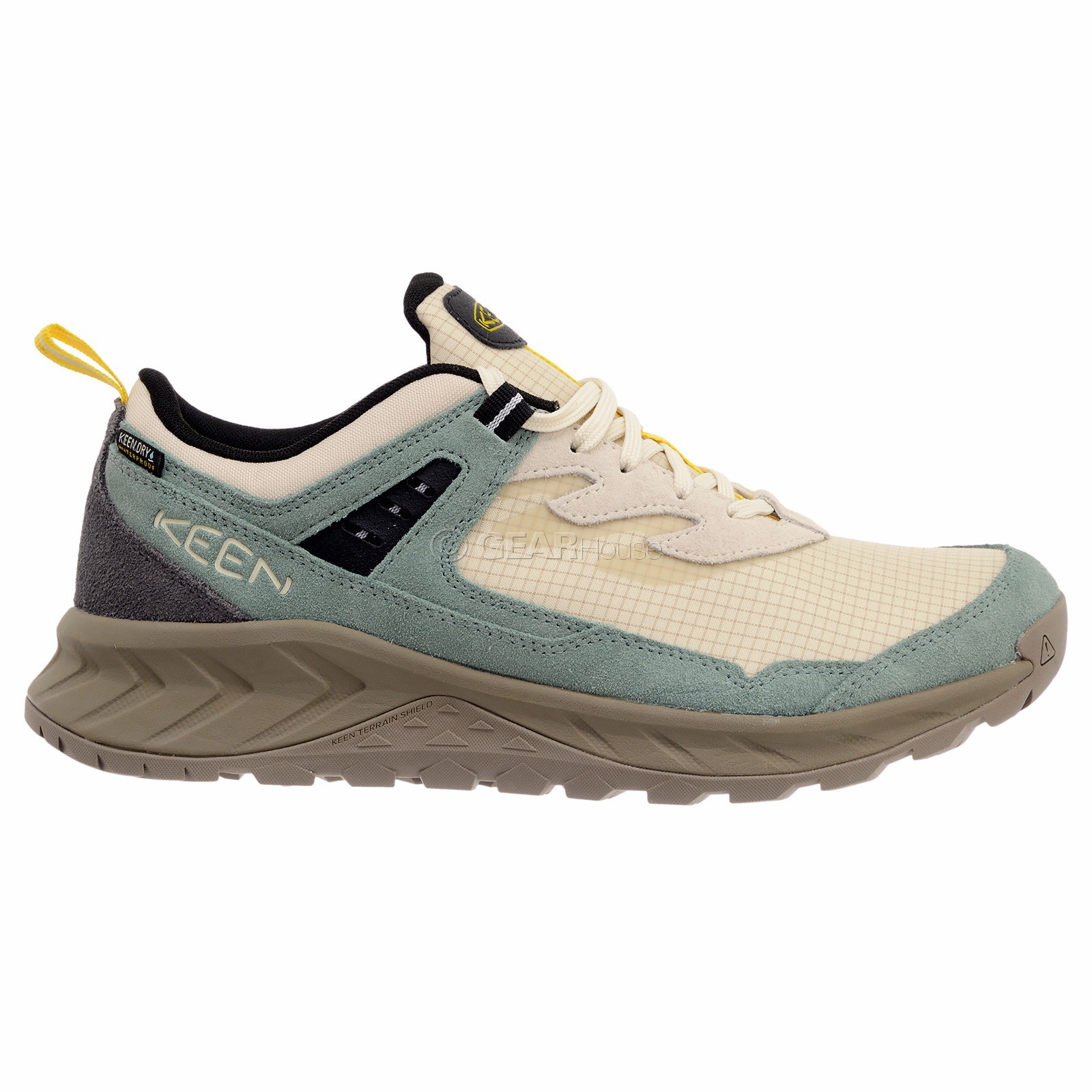 KEEN Hightrail EXP Waterproof Mens Trail Hiking Shoes, Cream Green, Pick Size