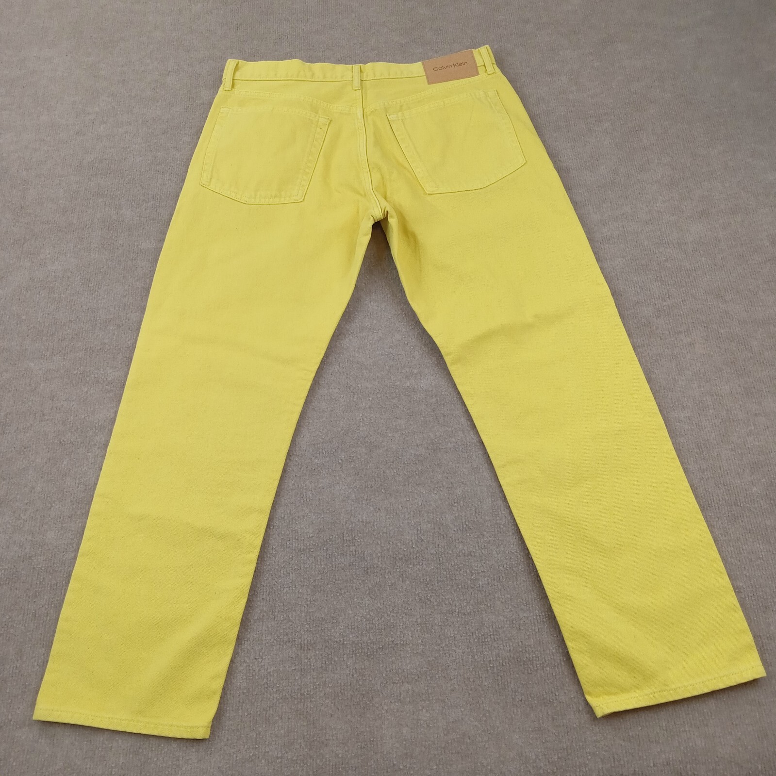Calvin Klein Jeans Mens 31 (33x28Actual) Yellow Denim Straight Leg Casual