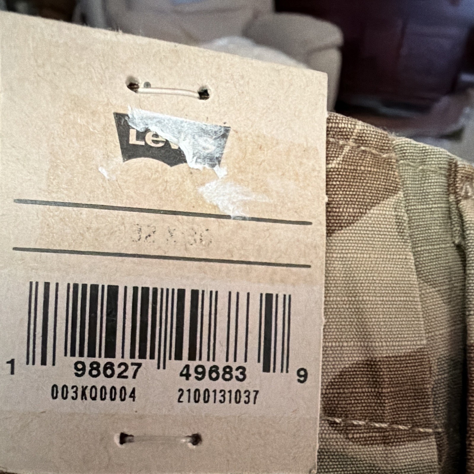 Levi’s Men’s XX Cargo Baggy Camo Cotton Pants 32x 30 Cargo Pockets NWT