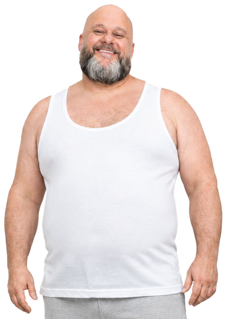 men’s underwear PLUS SIZES tank top wide shoulder cotton jersey from 2 XL to 10