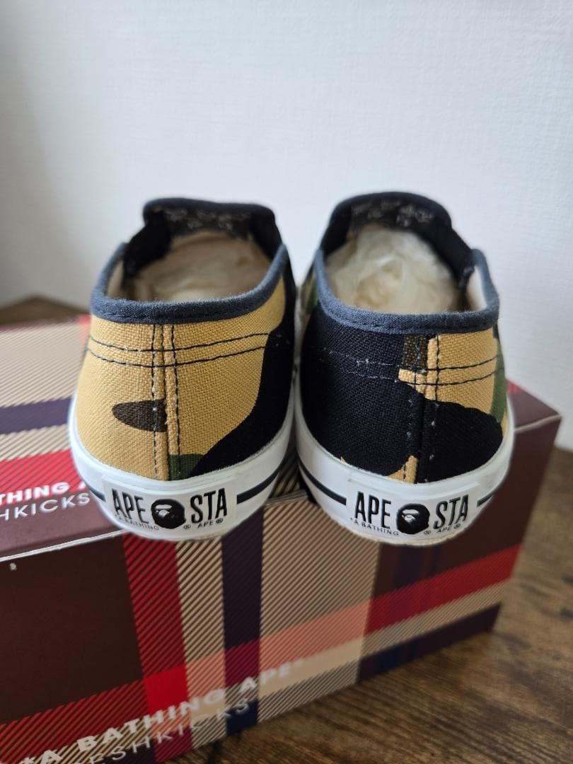 BAPE STA ABC Camo Shark Slip On Kids Shoes Size 19cm US 13C A Bathing Ape Great