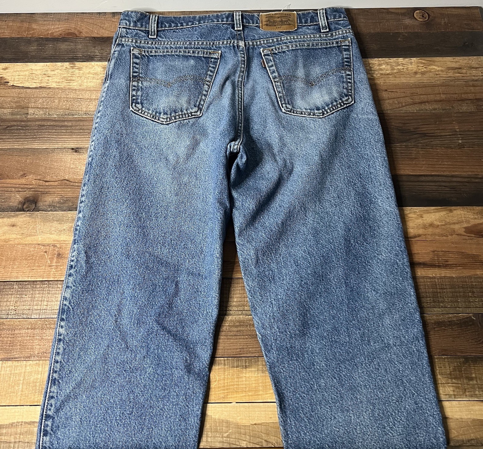 Vintage Levis 540 Relaxed Fit Light Wash Jeans Made in USA Blue 36×32